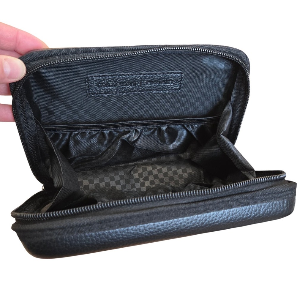 Giorgio Armani Eva Air Business Class Amenity Toiletry Kit Black Travel SET OF 2 - Picture 3 of 10